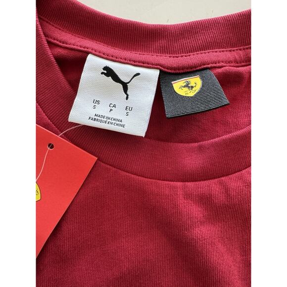 Puma x Scuderia Ferrari Miami Limited Edition Graphic Tee II Small Dark Crimnson - Picture 4 of 5